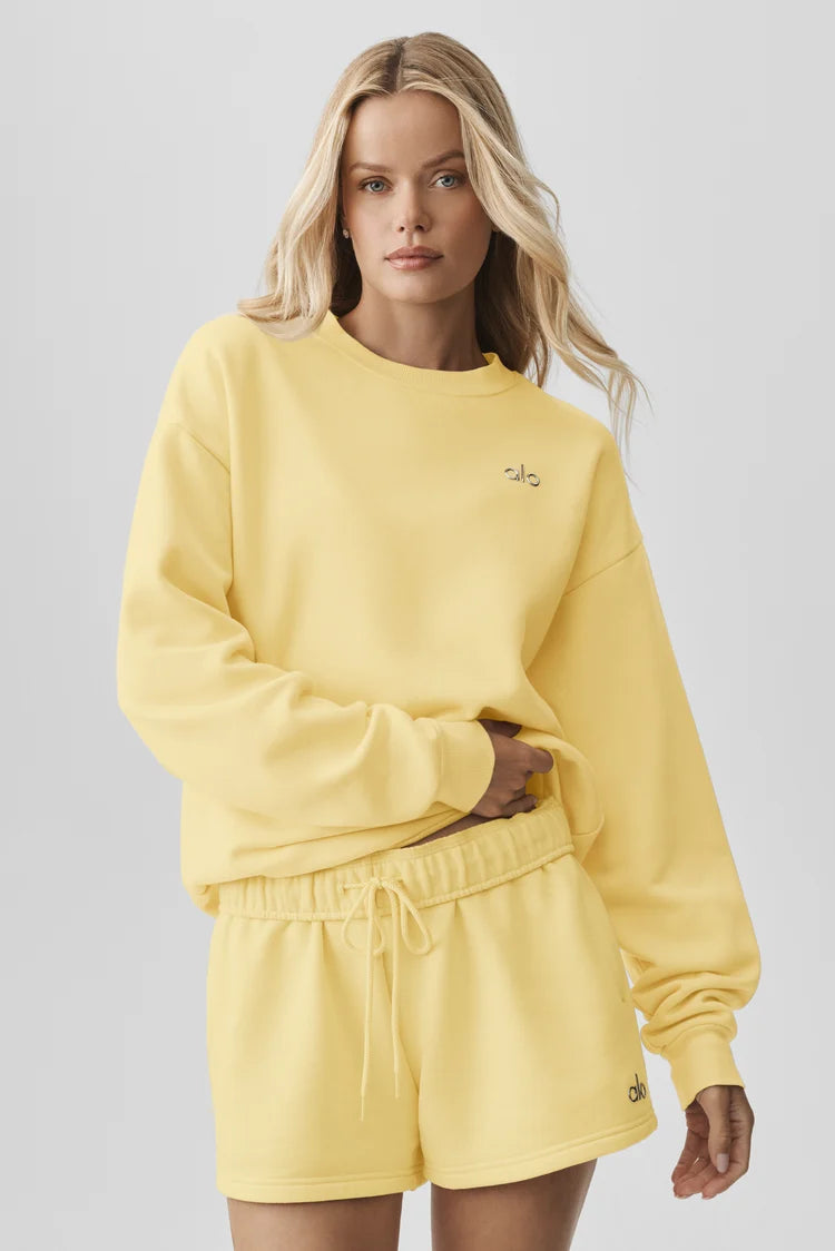 ALO Accolade Crew Neck Pullover Warm Butter