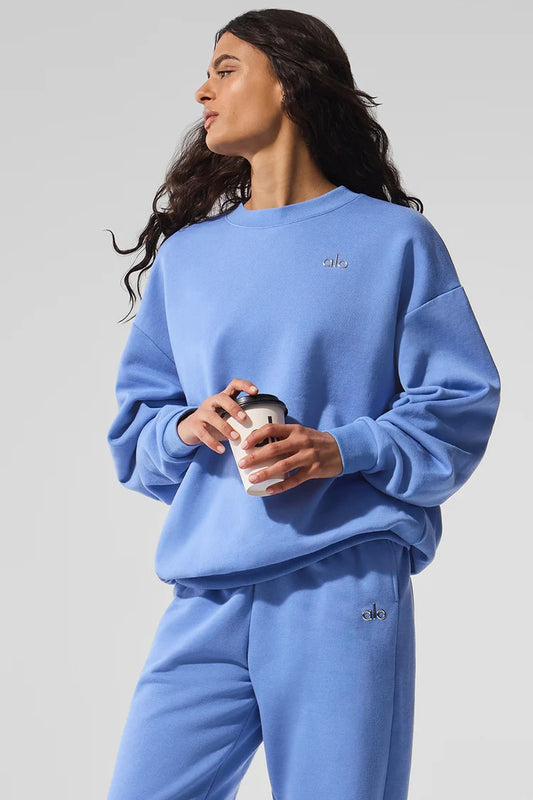 Accolade Crew Neck Pullover - Crystal Clear Blue