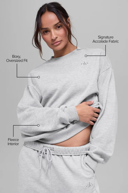Accolade Crew Neck Pullover Athletic Heather Grey