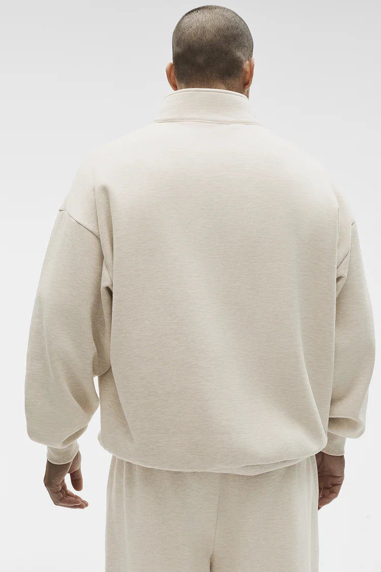 ALO Accolade 1/4 Zip Pullover Oatmeal Heather