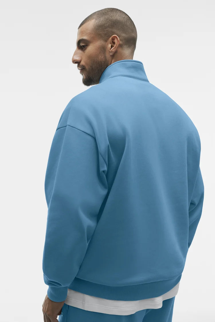 ALO Accolade 1/4 Zip Pullover Heather California Blue