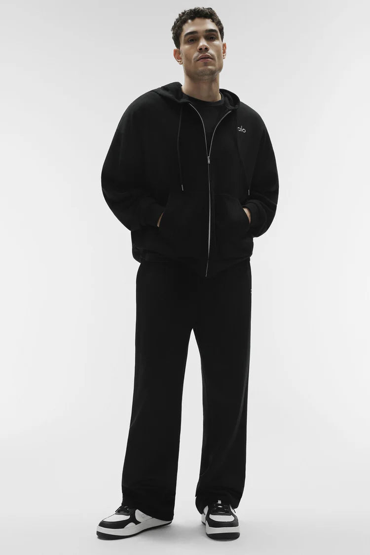 ALO Yoga Accolade Black Zip-Up Hoodie — ALO S | Authentic India