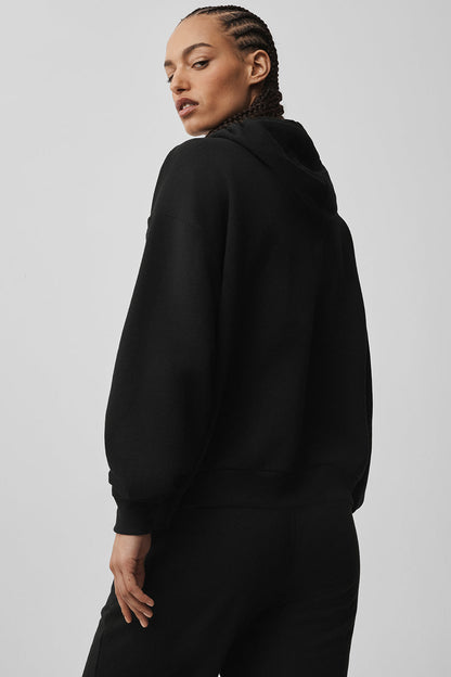 Accolade Full Zip Hoodie - Black — Alo Yoga | Authentic India