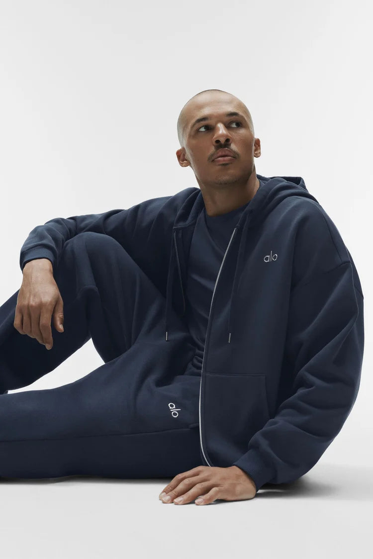 ALO Yoga Accolade  Zip-Up Hoodie Navy