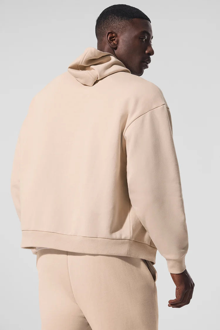 ALO Yoga Accolade  Zip-Up Hoodie Macadamia