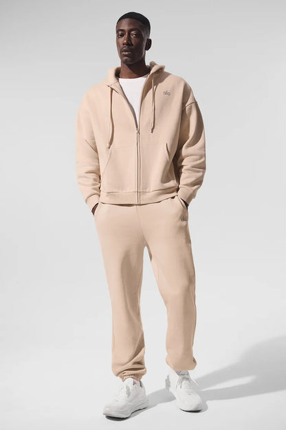 ALO Yoga Accolade  Zip-Up Hoodie Macadamia