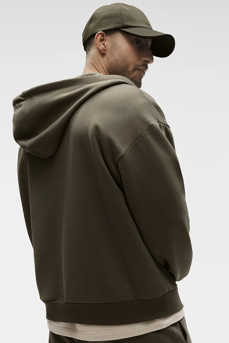 ALO Yoga Accolade  Zip-Up Hoodie Olive Tree
