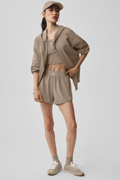 Accolade Full Zip Hoodie - Gravel — Alo Yoga | Authentic India