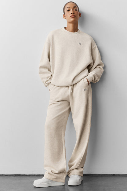 Accolade Straight Leg Sweatpant - Oatmeal Heather — Alo Yoga | Authentic India