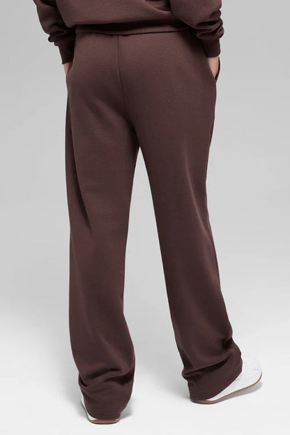 ALO Accolade Straight Leg Sweatpant Dark Brown — ALO S | Authentic India