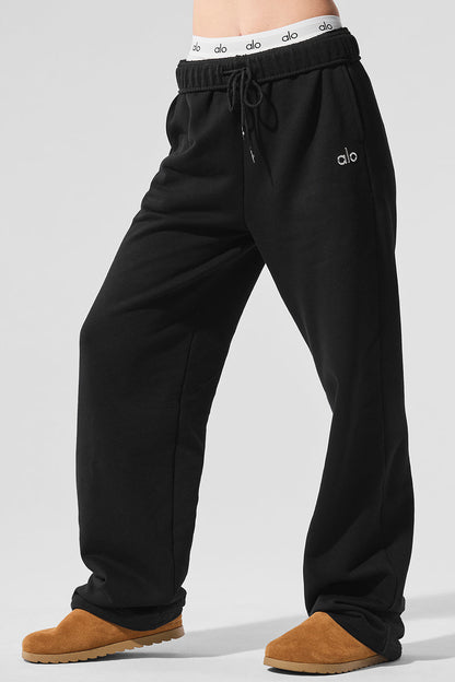 Accolade Straight Leg Sweatpant - Black — Alo Yoga | Authentic India