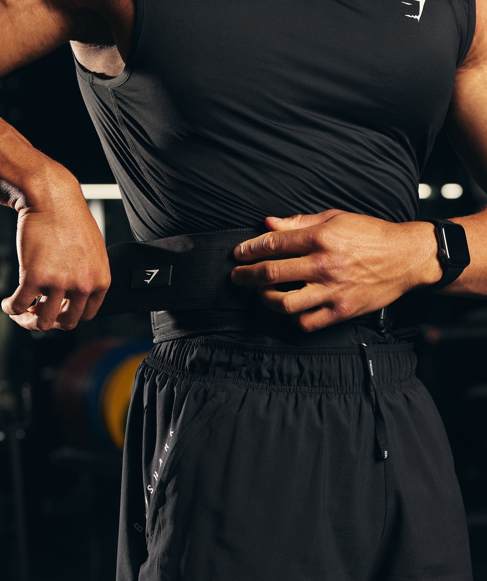 Gymshark Velcro Weightlifting Belt Black — Gymshark | Authentic India