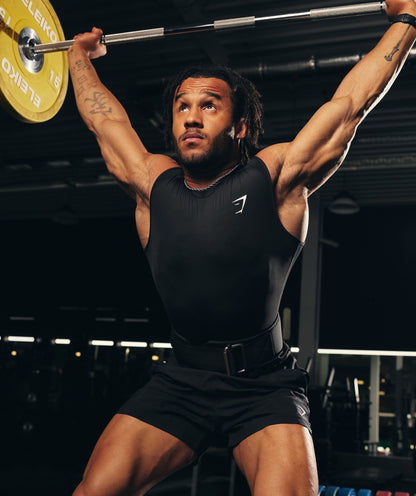 Gymshark Velcro Weightlifting Belt Black — Gymshark | Authentic India