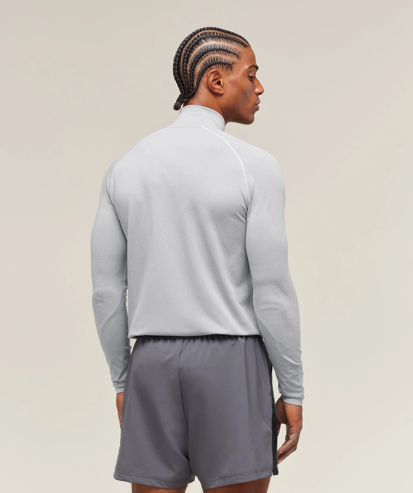 GYMSHARK Vital Seamless 1/4 Zip Light Smokey Grey — Gymshark | Authentic India
