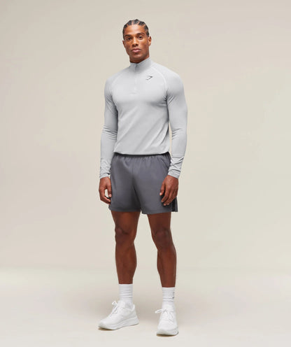 GYMSHARK Vital Seamless 1/4 Zip Light Smokey Grey — Gymshark | Authentic India