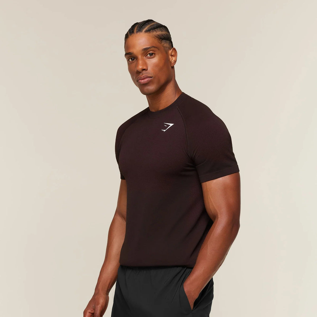 Vital Seamless T-Shirt Black/Cherry Purple