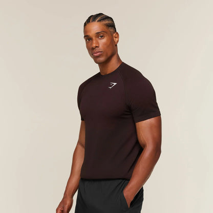 Vital Seamless T-Shirt Black/Cherry Purple