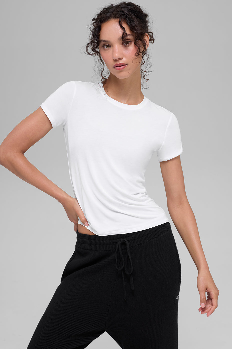 All Day Short Sleeve - White — Alo Yoga | Authentic India