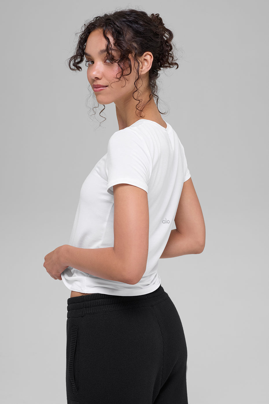 All Day Short Sleeve - White — Alo Yoga | Authentic India