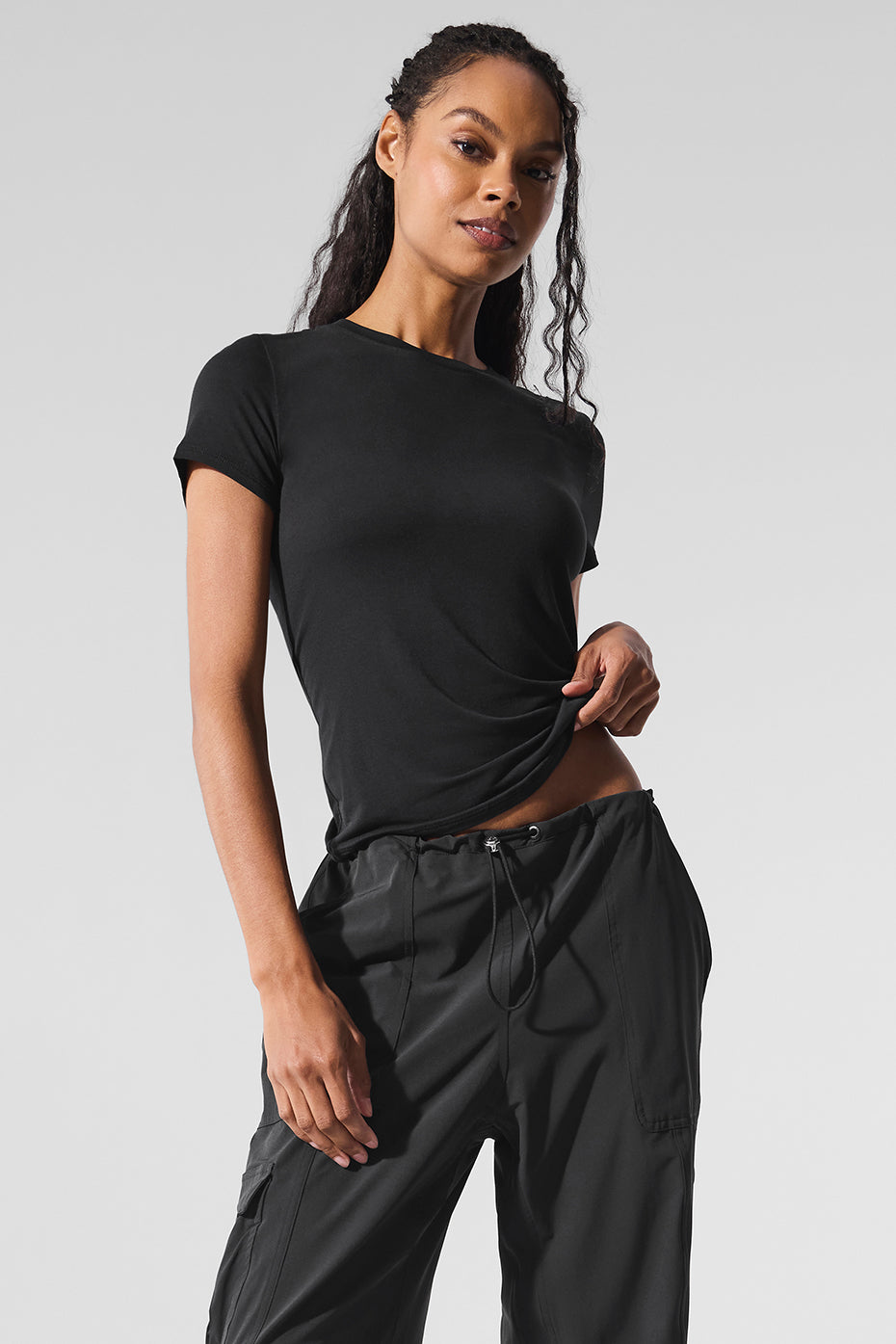 All Day Short Sleeve - Black — Alo Yoga | Authentic India