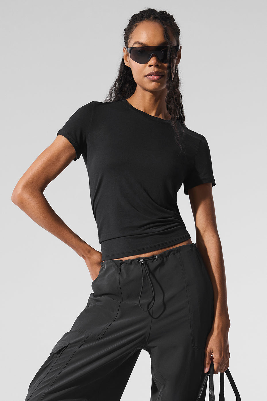 All Day Short Sleeve - Black — Alo Yoga | Authentic India