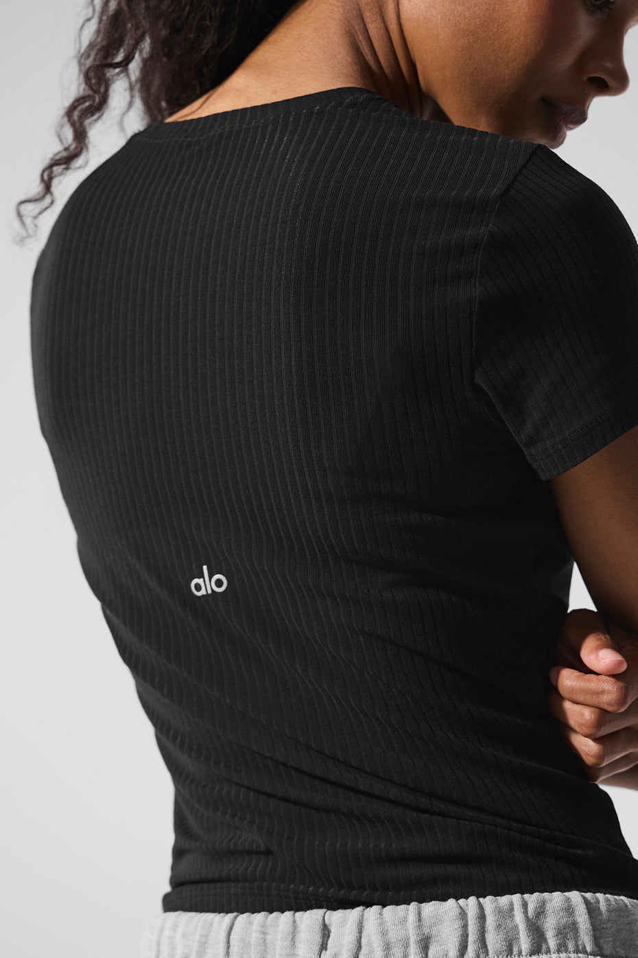Ribbed Sea Coast Tee - Black