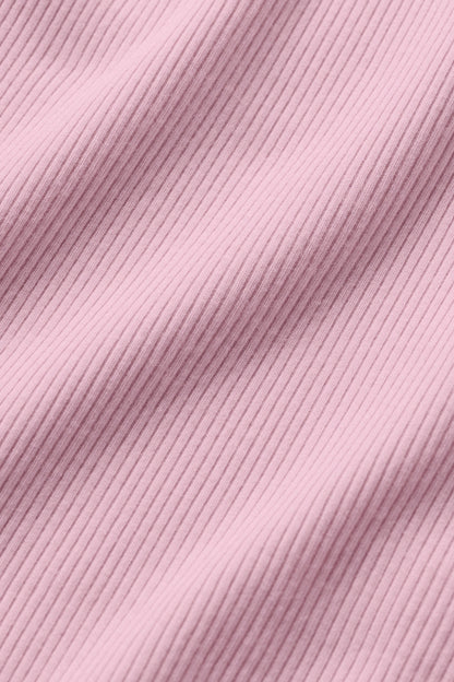 Ribbed Modal Cap Sleeve Top - Pink Marshmallow