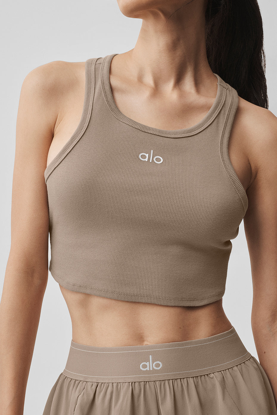 Aspire Tank - Gravel/White — Alo Yoga | Authentic India