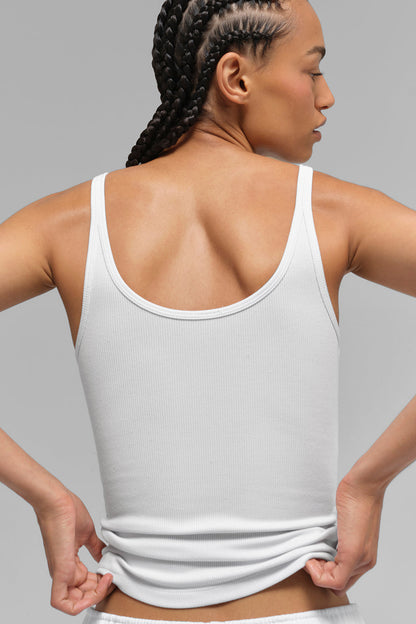 Ribbed Prosper Tank - White — Alo Yoga | Authentic India