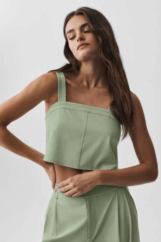 Cropped Dreamscape Tank - Dune Grass