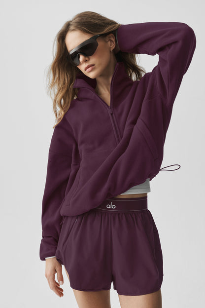 Polar Fleece Retreat Cover Up - Rich Bordeaux