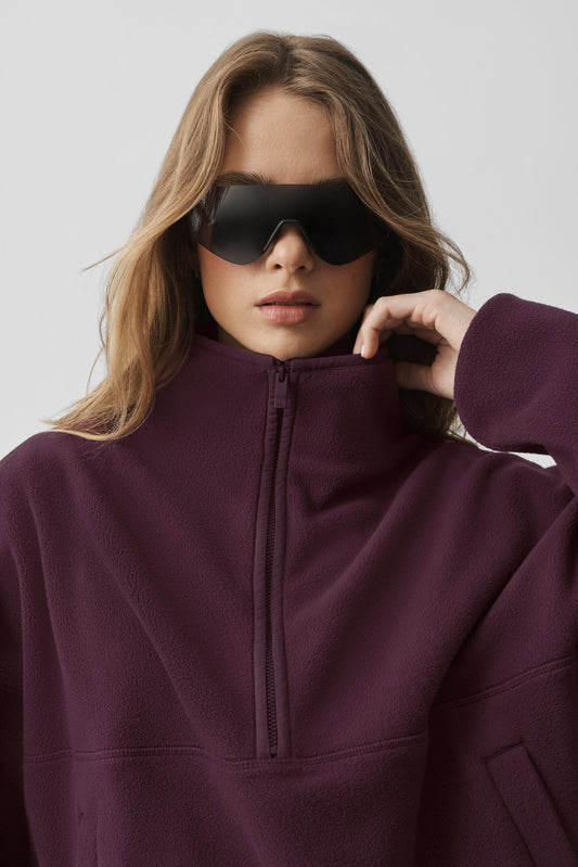 Polar Fleece Retreat Cover Up - Rich Bordeaux