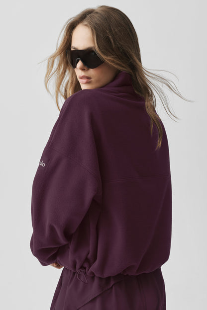 Polar Fleece Retreat Cover Up - Rich Bordeaux