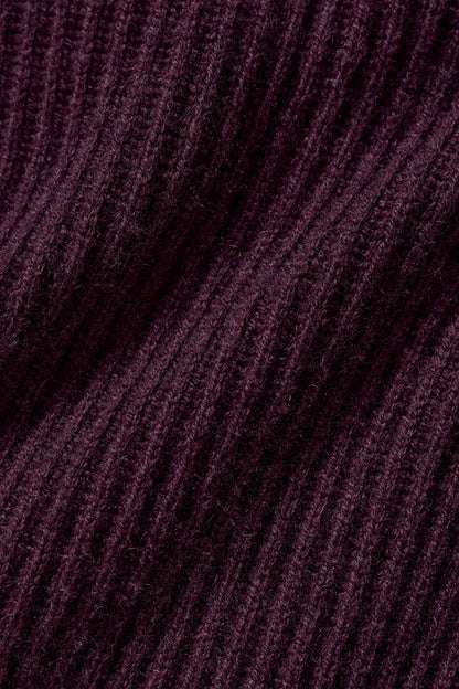 Cashmere Wool Harmony Cardigan - Rich Bordeaux
