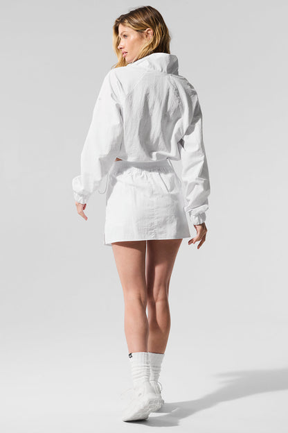 Cropped 1/4 Zip Alumni Pullover - White — Alo Yoga | Authentic India