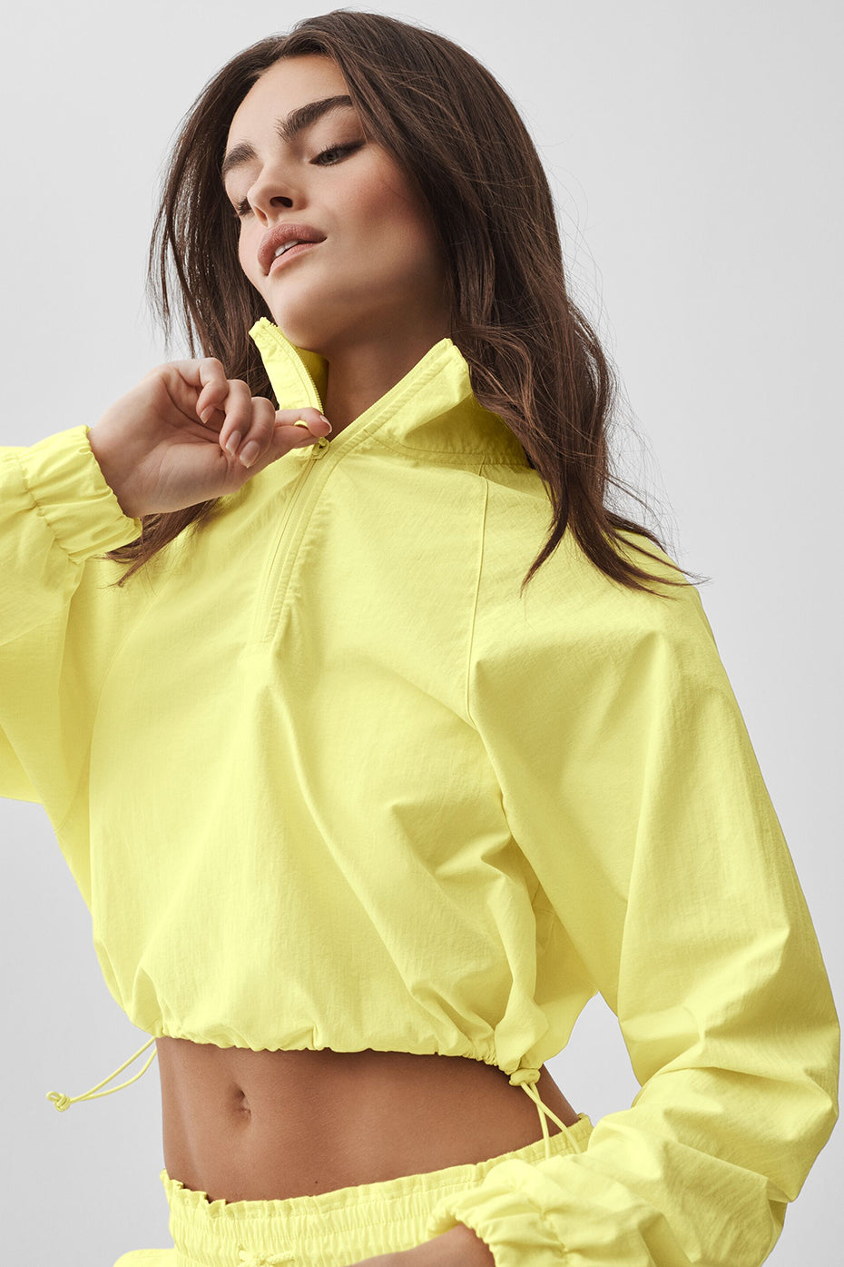 Cropped 1/4 Zip Alumni Pullover - Sunshine — Alo Yoga | Authentic India