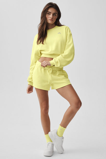 Cropped Accolade Crewneck - Sunshine — Alo Yoga | Authentic India
