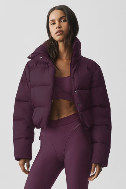 Gold Rush Puffer - Rich Bordeaux