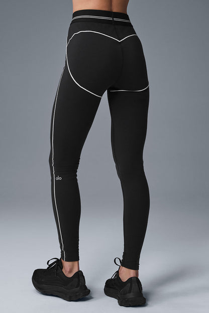 Airbrush High-Waist Heart Throb Legging - Black/White — Alo Yoga | Authentic India