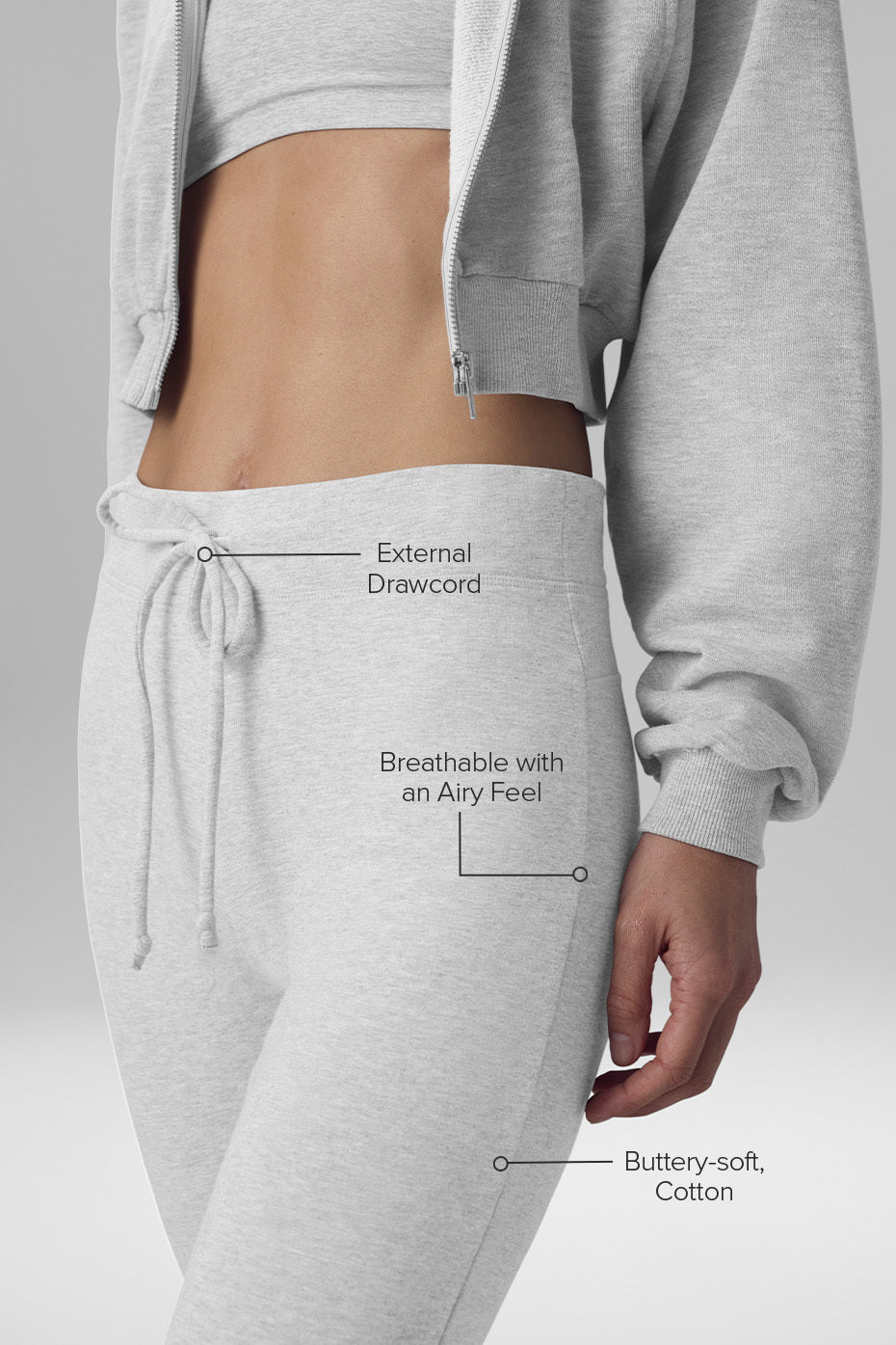 Sway Bootcut Sweatpant - Athletic Heather Grey — Alo Yoga | Authentic India