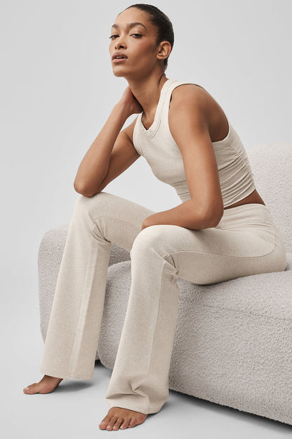 Sway Bootcut Sweatpant - Oatmeal Heather — Alo Yoga | Authentic India