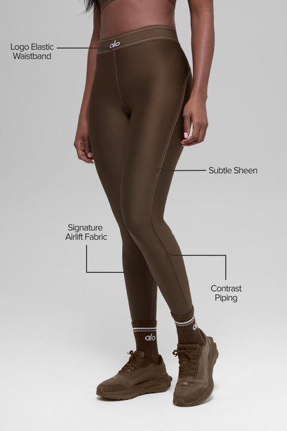 Airlift High-Waist Suit Up Legging - Espresso — Alo Yoga | Authentic India
