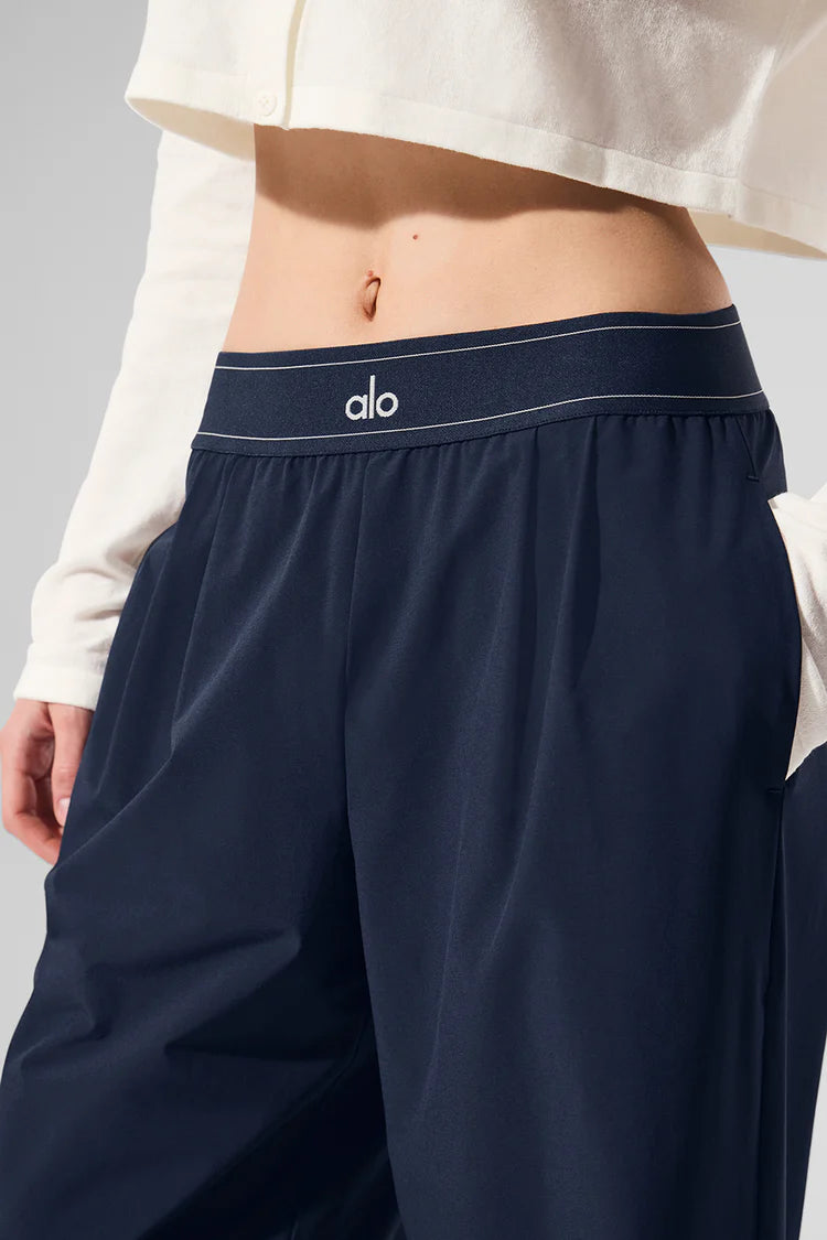 ALO Suit Up Trouser Navy Blue — ALO S | Authentic India