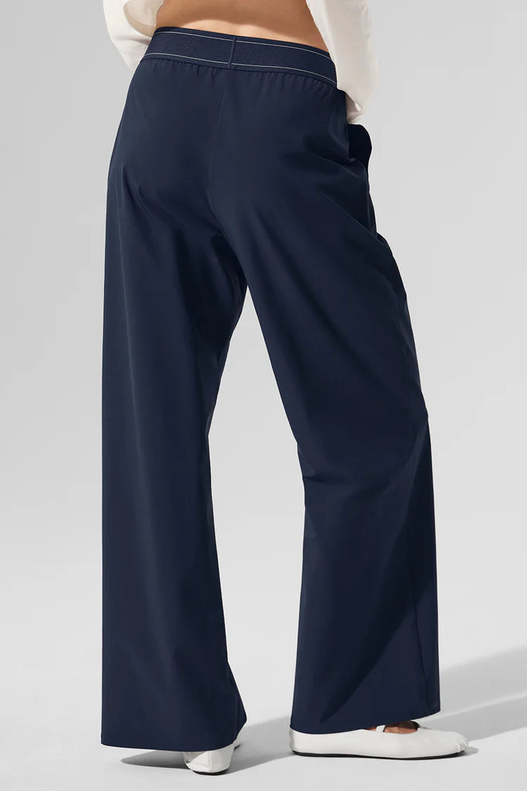 ALO Suit Up Trouser Navy Blue — ALO S | Authentic India