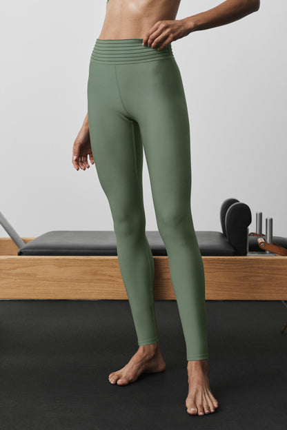 Airlift High-Waist 7/8 Lotus Legging - Bamboo Green