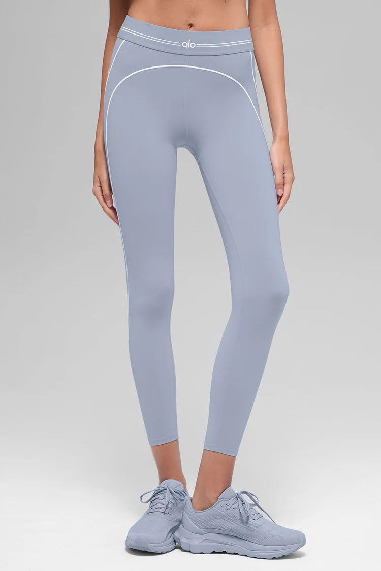 Airbrush High-Waist 7/8 Heart Throb Legging - Winter Frost/White
