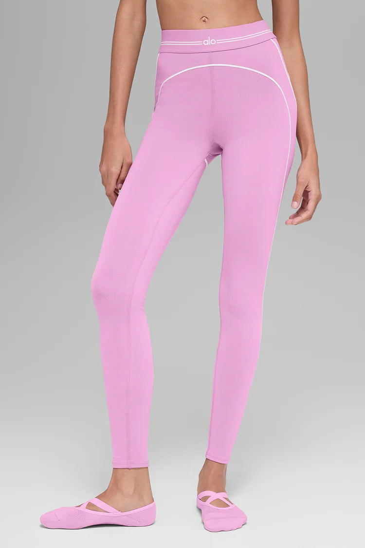 Airbrush High-Waist 7/8 Heart Throb Legging - Candy Heart Pink/White