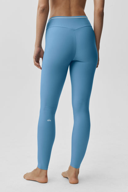 Airlift High-Waist Trifecta Legging - California Blue/White