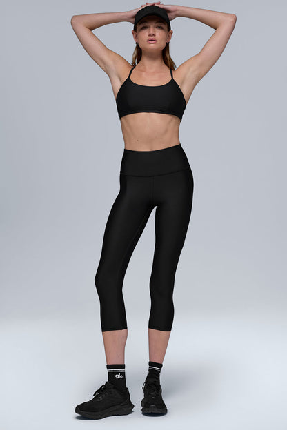 High-Waist Airlift Capri - Black — Alo Yoga | Authentic India