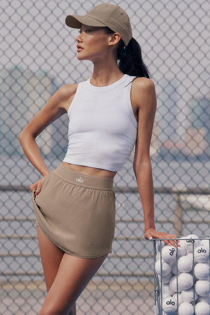Match Point Tennis Skirt - Gravel — Alo Yoga | Authentic India